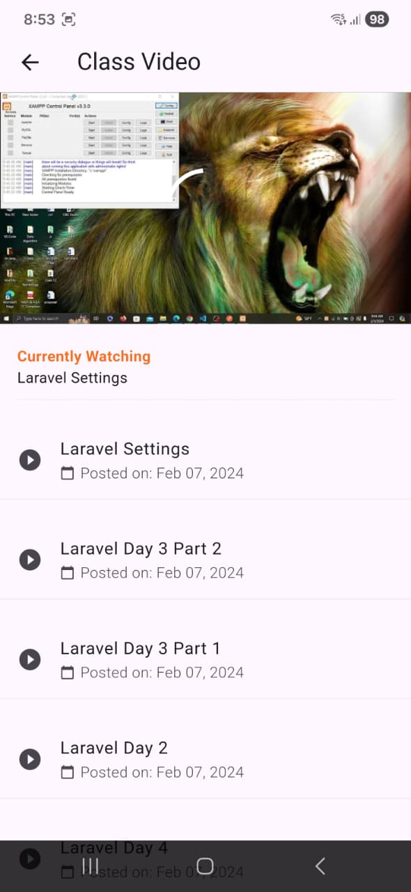 Student Portal API — Main Screenshot, Web Development Project by SudamHub Nepal