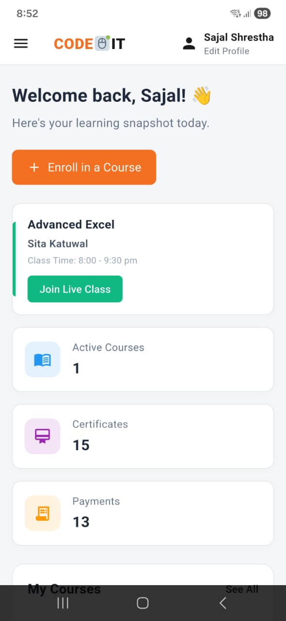 Student Portal API — Screenshot 6, SudamHub Nepal
