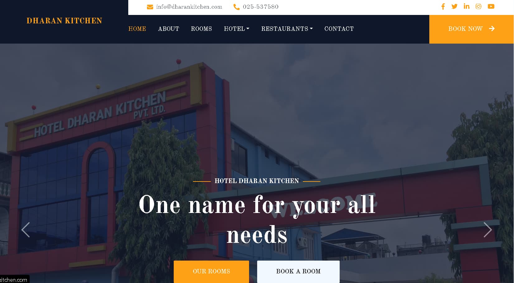 Dharan Kitchen — Web Development Project by SudamHub Nepal